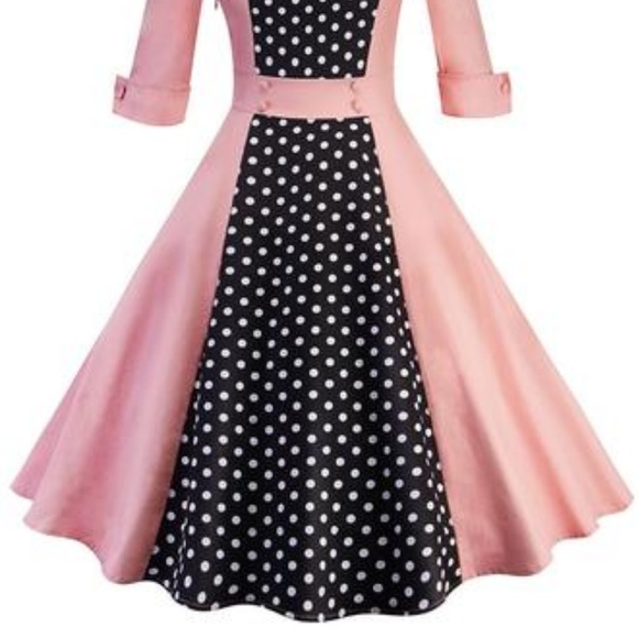 Retro Stage Pink 50's style dress - Picture 2 of 2